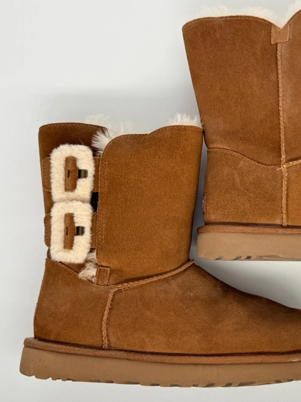 UGG Bailey Fluff Buckle Boot Size 8